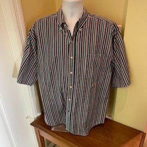 Mcintosh & Seymour Soccer Gear Rugby Vertical Striped Shirt VTG XL multicolor